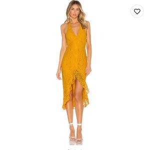 Yellow high low dress from NBD